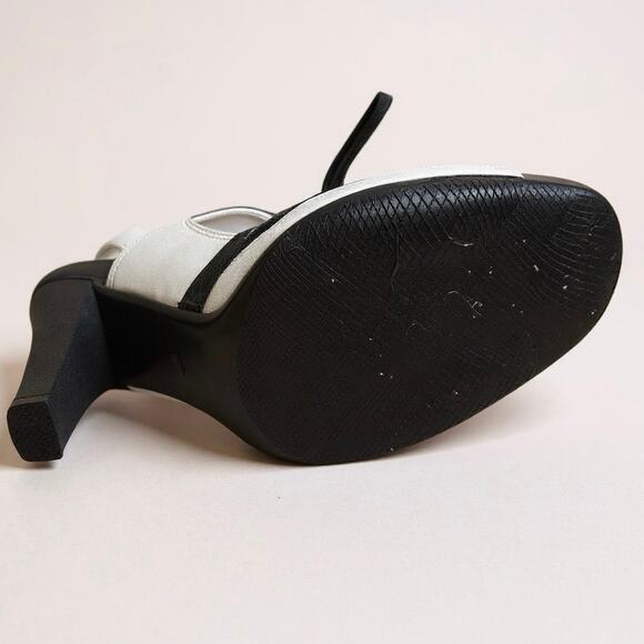 Prada Sport lace-up colorblock leather heels red black cream women 39.5 US 9–9.5 - Picture 6 of 14